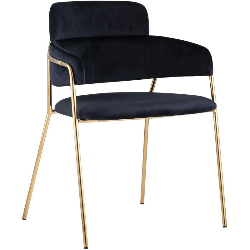 Polina chair Тёмно-синий Велюр Темно-синий Золотой Polina chair Тёмно-синий Велюр Темно-синий Золотой в Челябинске | Loft Concept