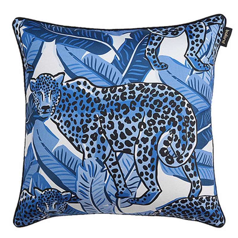Подушка Pillow Indigo leopard Синий Белый Подушка Pillow Indigo leopard Синий Белый в Челябинске | Loft Concept