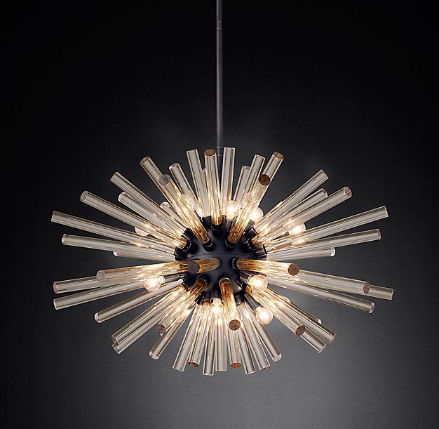 Светильник Crystal Starburst Chandelier Elliptical Черный Светильник Crystal Starburst Chandelier Elliptical Черный в Челябинске | Loft Concept