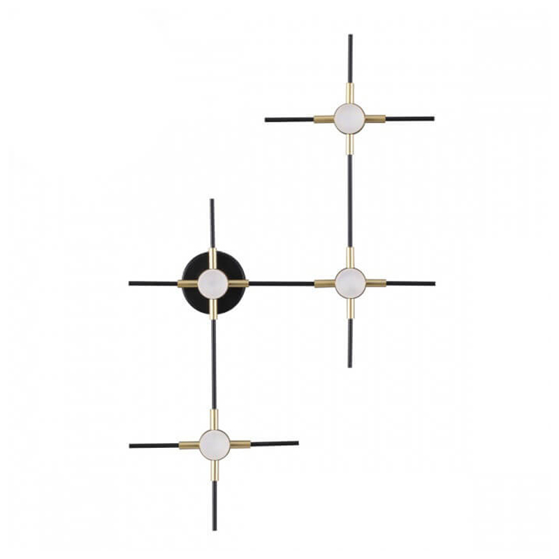 Бра Ake Sconce Черный Белый Золотой Бра Ake Sconce Черный Белый Золотой в Челябинске | Loft Concept