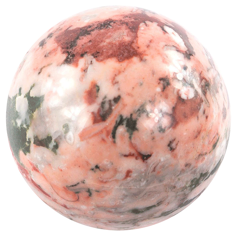 Шар декоративный из натурального камня Креноид Natural Stone Spheres 7.5 см Розовый Серый Белый Красный Шар декоративный из натурального камня Креноид Natural Stone Spheres 7.5 см Розовый Серый Белый Красный в Челябинске | Loft Concept
