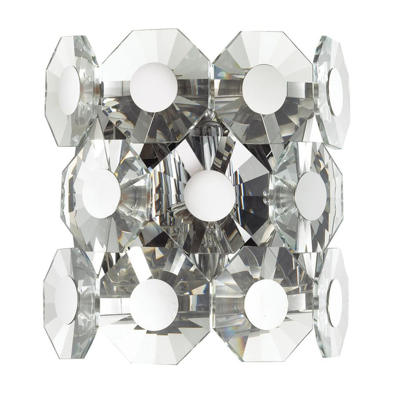 Бра Crystal Octagons Chrome Хром Прозрачное Стекло Бра Crystal Octagons Chrome Хром Прозрачное Стекло в Челябинске | Loft Concept