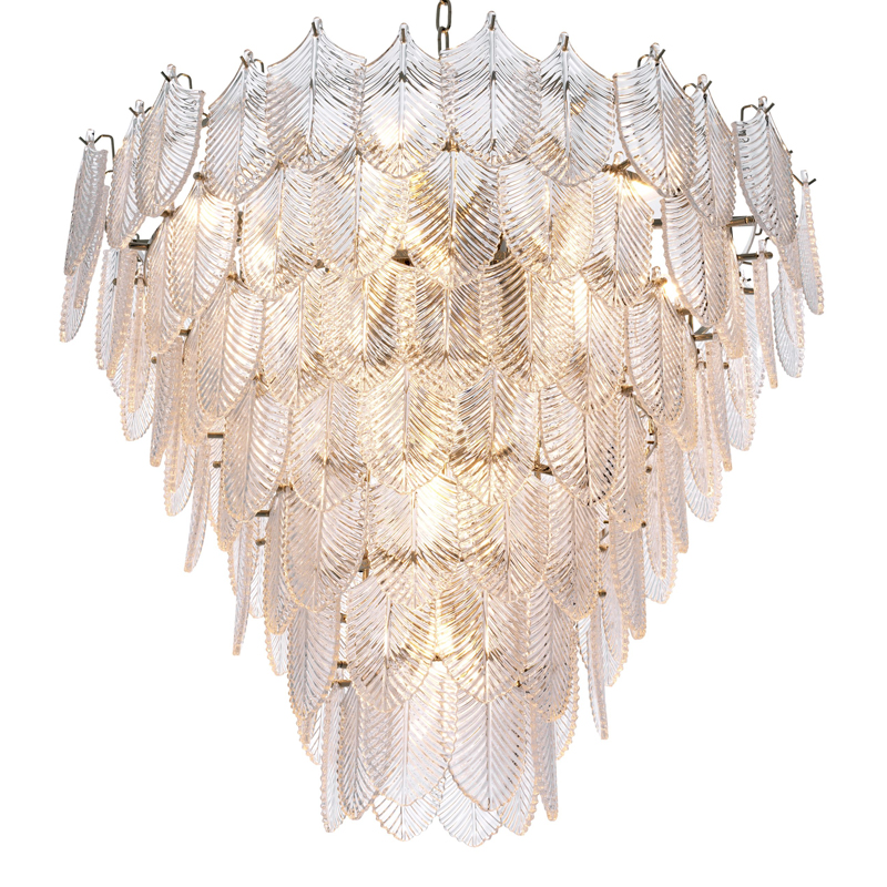 Люстра Eichholtz Chandelier Verbier L clear Никель Прозрачный Люстра Eichholtz Chandelier Verbier L clear Никель Прозрачный в Челябинске | Loft Concept