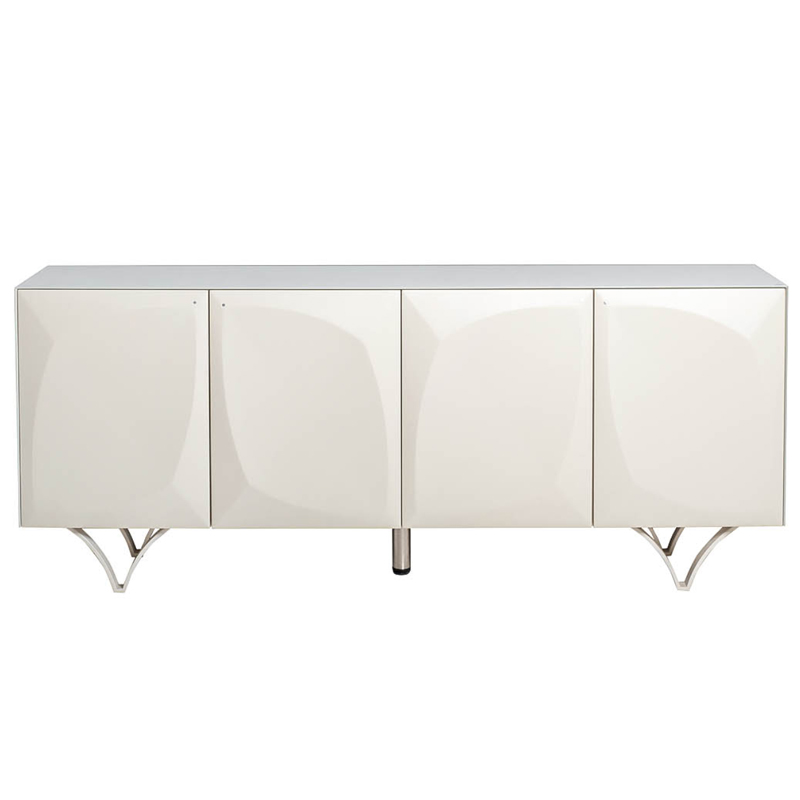 Комод с рельефным фасадом White Orchid Rectangular Белый Белый Комод с рельефным фасадом White Orchid Rectangular Белый Белый в Челябинске | Loft Concept