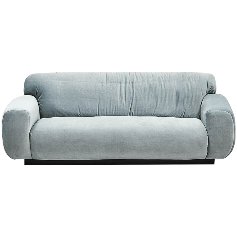 Диван Inesia Sofa Голубой пастельный Черный Диван Inesia Sofa Голубой пастельный Черный в Челябинске | Loft Concept