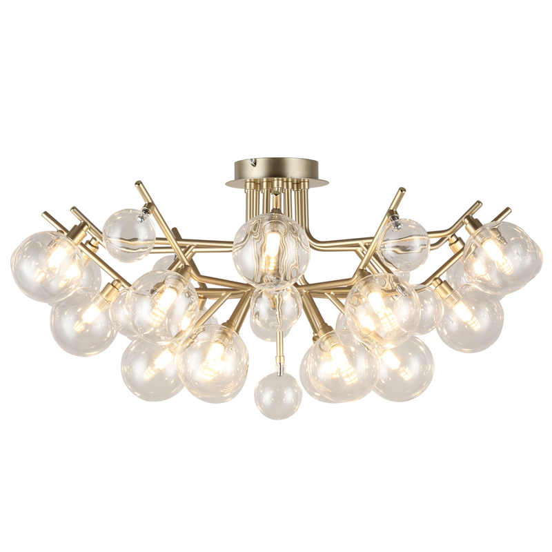 Люстра Berries Chandelier Flower clear 18 Винтажное Светлое Золото Прозрачный Люстра Berries Chandelier Flower clear 18 Винтажное Светлое Золото Прозрачный в Челябинске | Loft Concept