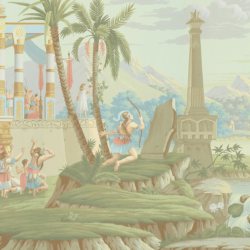 Обои ручная роспись The Incas Pastel on scenic paper  в Челябинске | Loft Concept 