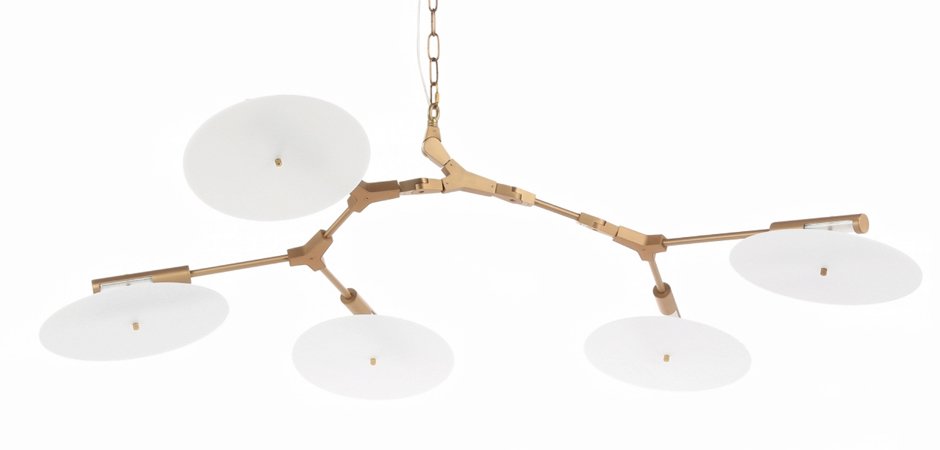 Люстра White Disc 5 ламп Люстра White Disc 5 ламп - Loft-Concept в Челябинске
