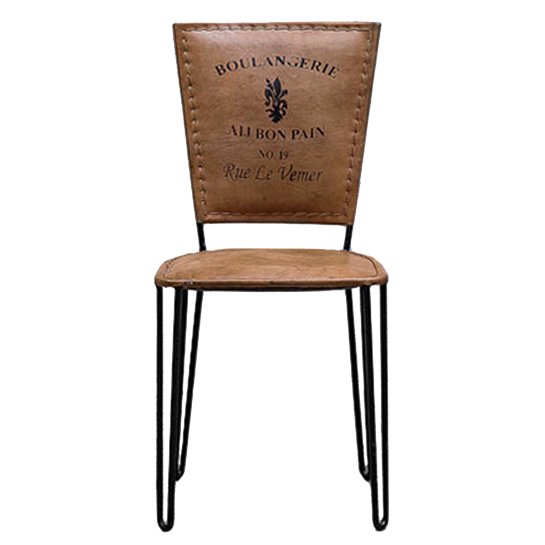 Стул Leather chair vintage No 19 Коричневый Черный Стул Leather chair vintage No 19 Коричневый Черный в Челябинске | Loft Concept
