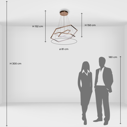 Люстра с 3-мя подвесами в виде шестиугольников Hexagon Horizontal в Челябинске