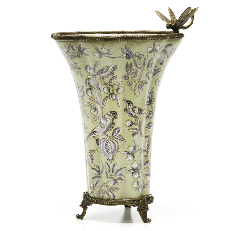 Ваза Pomegranate Vase Золотой Прозрачный зеленый Ваза Pomegranate Vase Золотой Прозрачный зеленый в Челябинске | Loft Concept