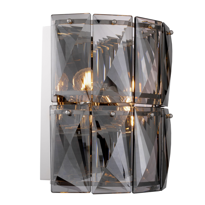 Бра Wall Lamp Amazone smoke Никель Стекло Смок в Челябинске | Loft Concept 