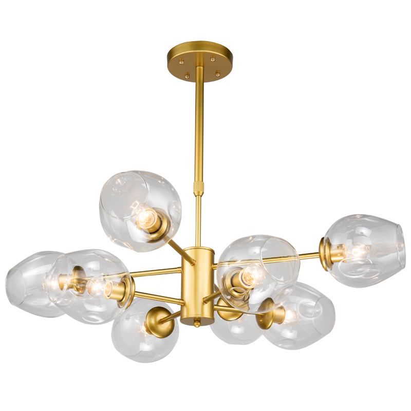 Люстра Branching Bubble Chandelier gold 8 Глянцевое золото Прозрачный Люстра Branching Bubble Chandelier gold 8 Глянцевое золото Прозрачный в Челябинске | Loft Concept