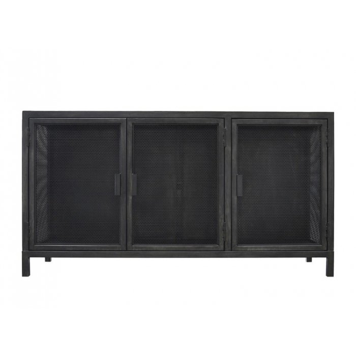 Буфет с 3-мя дверцами из металлической сетки Industrial Loft Dark Metal 3 Door Beto Cabinet Черный Буфет с 3-мя дверцами из металлической сетки Industrial Loft Dark Metal 3 Door Beto Cabinet Черный в Челябинске | Loft Concept