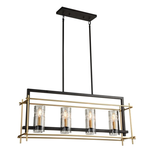Подвесной светильник Brass Glass Pendant 4 Черный Латунь Подвесной светильник Brass Glass Pendant 4 Черный Латунь в Челябинске | Loft Concept