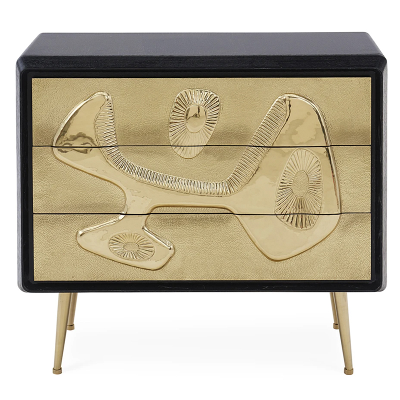 Тумба REFORM THREE-DRAWER CHEST Золотой Черный Тумба REFORM THREE-DRAWER CHEST Золотой Черный в Челябинске | Loft Concept