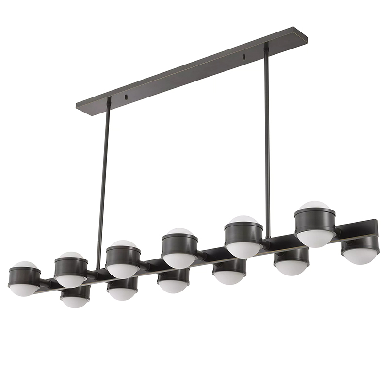 Люстра Eichholtz Chandelier Aldo Черный Темная бронза Белый Люстра Eichholtz Chandelier Aldo Черный Темная бронза Белый в Челябинске | Loft Concept