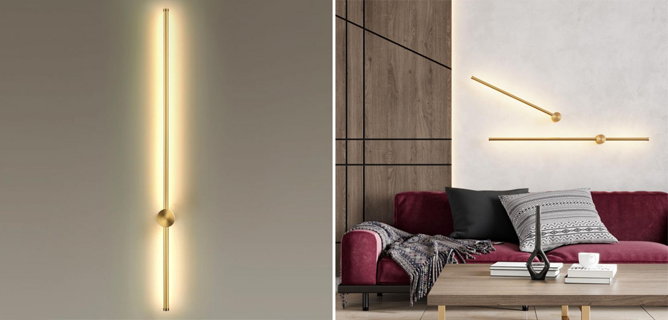 Бра светодиодное Trumpet tube Gold 100см Бра светодиодное Trumpet tube Gold 100см - Loft-Concept в Челябинске