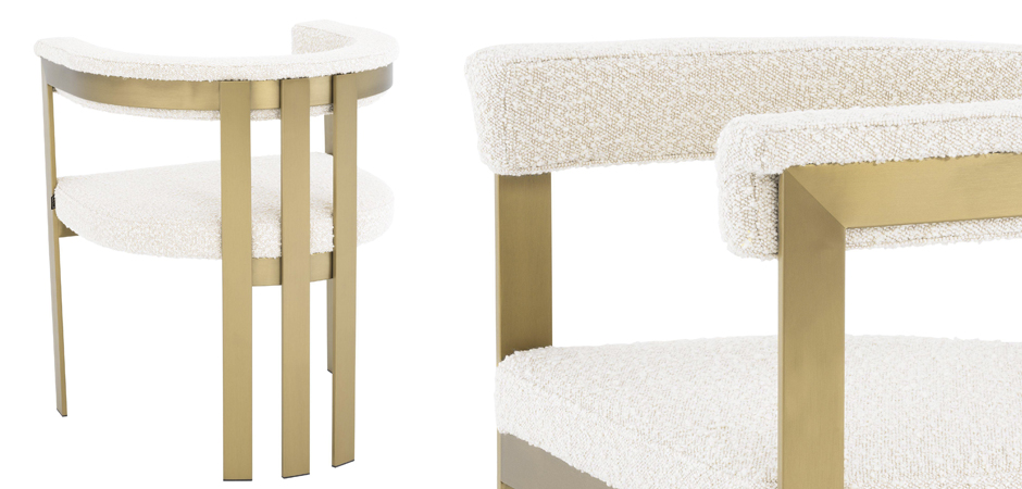 Стул Eichholtz Dining Chair Clubhouse boucle cream Стул Eichholtz Dining Chair Clubhouse boucle cream - Loft-Concept в Челябинске