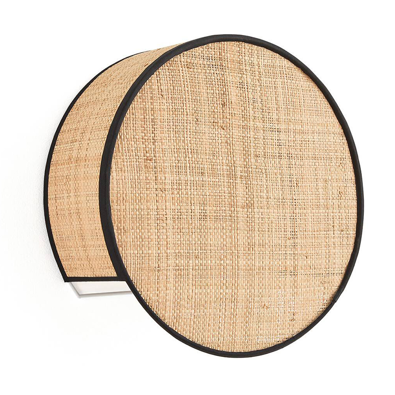 Бра Ottar Wicker Raffia Бежевый Черный Бра Ottar Wicker Raffia Бежевый Черный в Челябинске | Loft Concept