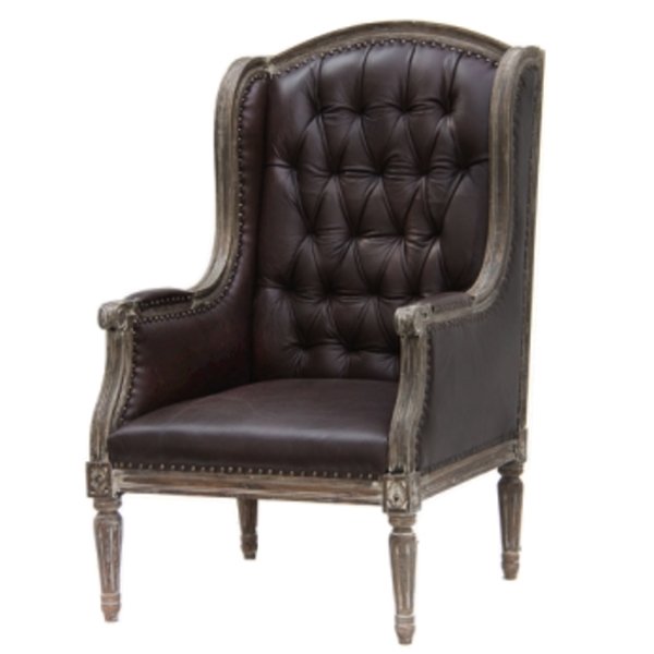 Кожаное кресло English Wingback chair Кожаное кресло English Wingback chair в Челябинске | Loft Concept