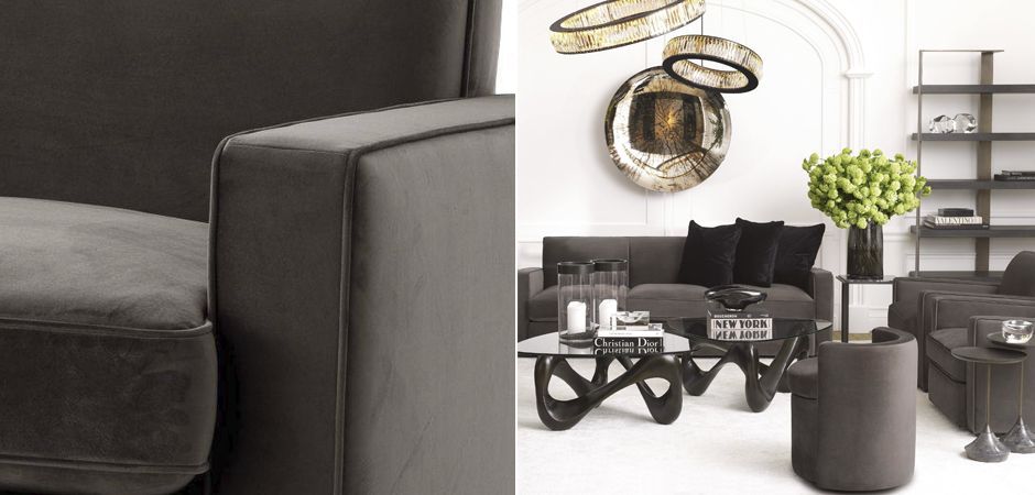 Диван Eichholtz Sofa Edmond grey Диван Eichholtz Sofa Edmond grey - Loft-Concept в Челябинске