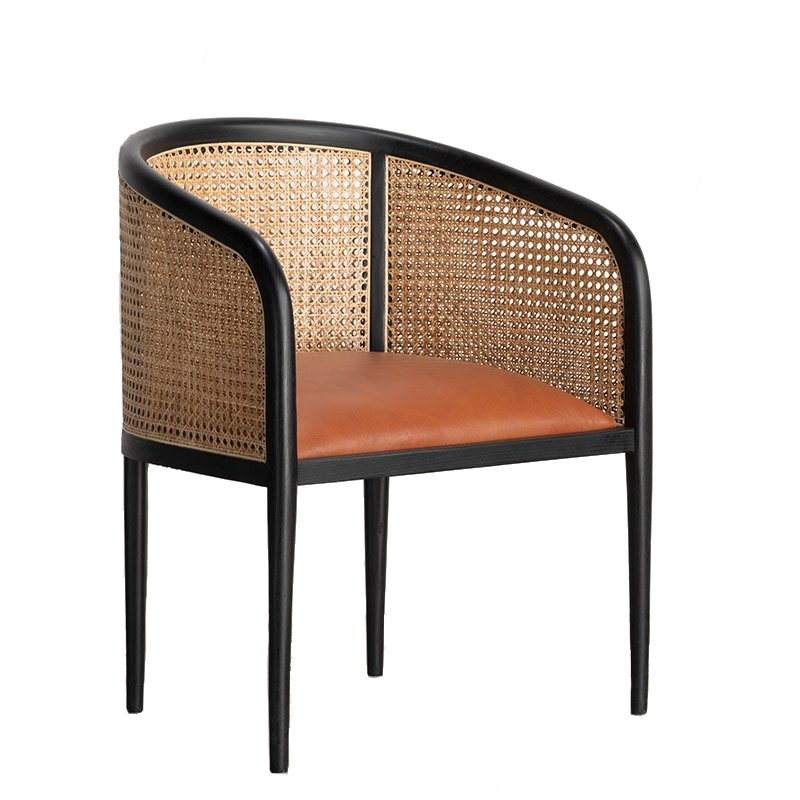Кресло Rattan Decor Chair Terracotta Черный Терракотовый Бежевый Кресло Rattan Decor Chair Terracotta Черный Терракотовый Бежевый в Челябинске | Loft Concept