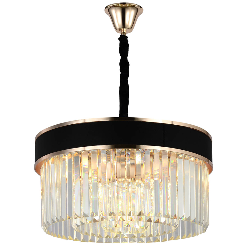 Люстра Holi Elegant With Golden Line light D 50 Черный Прозрачное Стекло Люстра Holi Elegant With Golden Line light D 50 Черный Прозрачное Стекло в Челябинске | Loft Concept