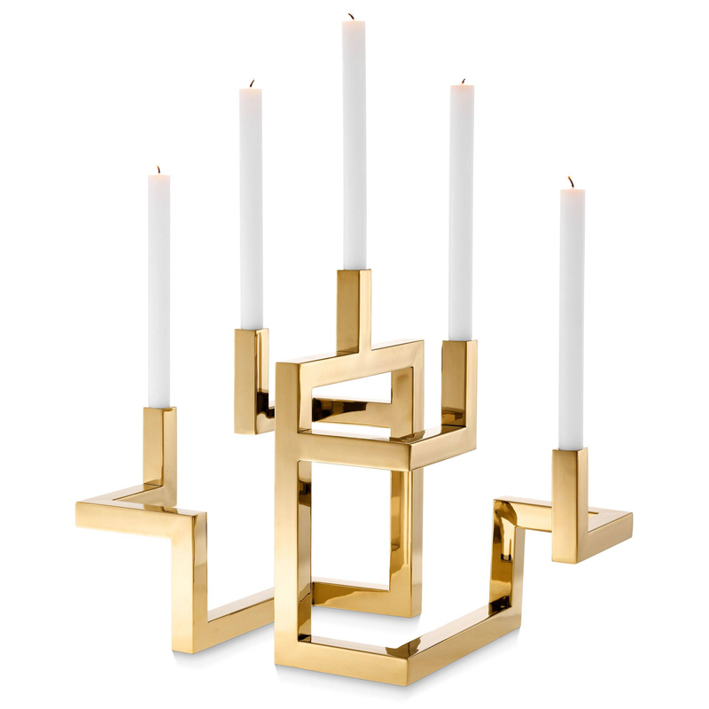 Подсвечник Eichholtz Candle Holder Skyline Латунь Подсвечник Eichholtz Candle Holder Skyline Латунь в Челябинске | Loft Concept