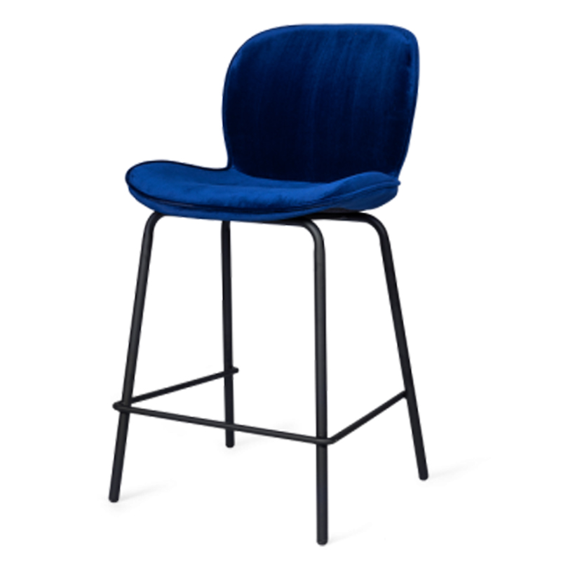Полубарный стул Ardit Chair Черный Синий Полубарный стул Ardit Chair Черный Синий в Челябинске | Loft Concept
