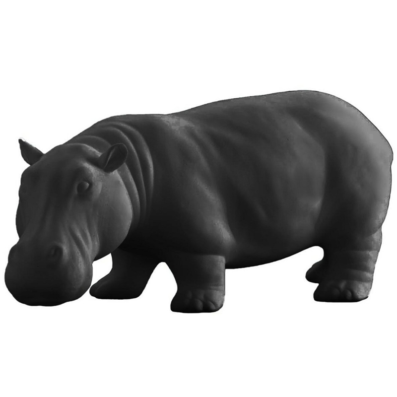 Статуэтка Abhika Hippo Bisc. Black Черный Статуэтка Abhika Hippo Bisc. Black Черный в Челябинске | Loft Concept