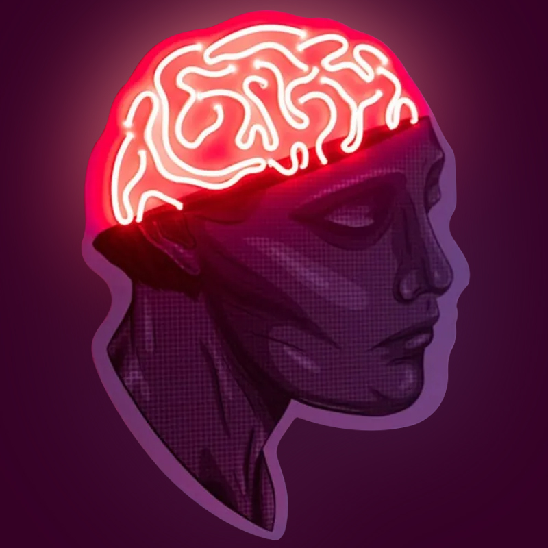 Неоновая настенная лампа Neon Brain Wall Lamp Фиолетовый Красный Неоновая настенная лампа Neon Brain Wall Lamp Фиолетовый Красный в Челябинске | Loft Concept