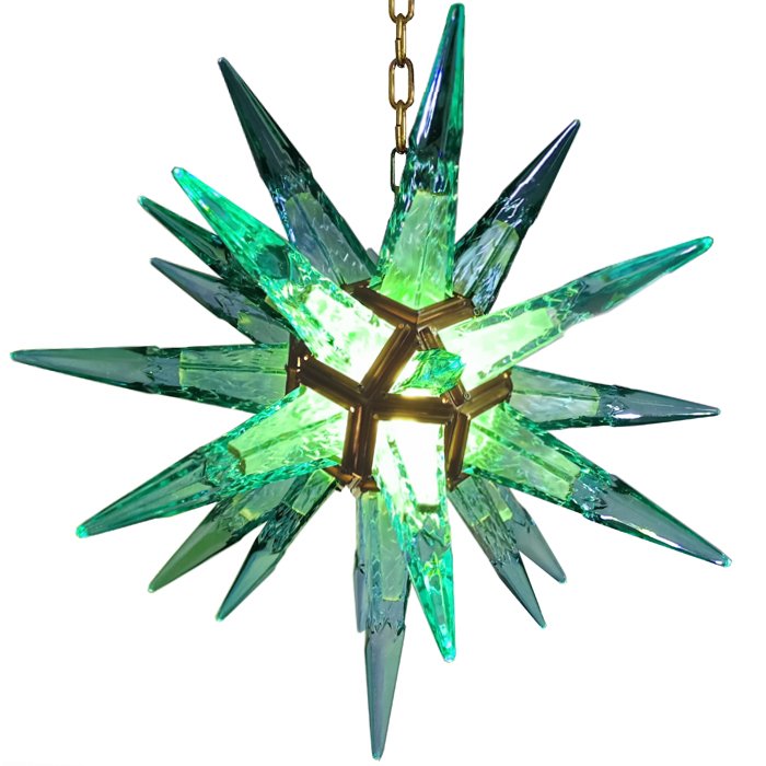 Люстра Chandelier Star Turquoise Латунь Люстра Chandelier Star Turquoise Латунь в Челябинске | Loft Concept