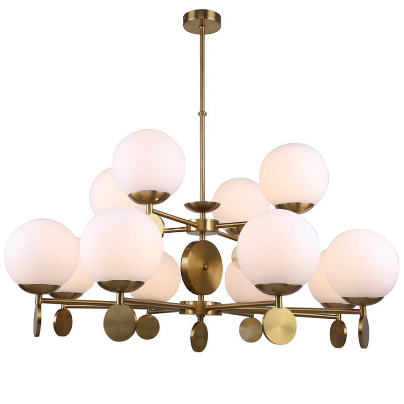 Люстра Kyran Chandelier Bronze 12 Бронза Белый Люстра Kyran Chandelier Bronze 12 Бронза Белый в Челябинске | Loft Concept