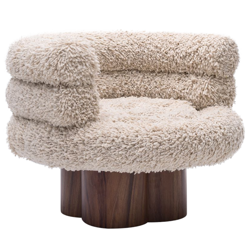 Дизайнерское кресло Cosy Amchair Бежевый Коричневый Дизайнерское кресло Cosy Amchair Бежевый Коричневый в Челябинске | Loft Concept