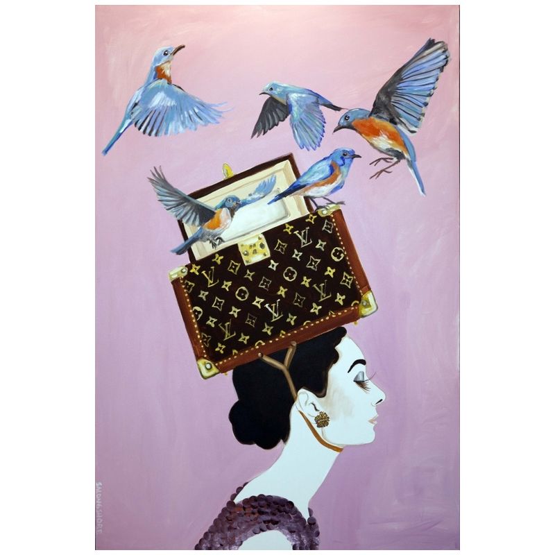Картина Audrey with Box of Blue Birds Мульти в Челябинске | Loft Concept 