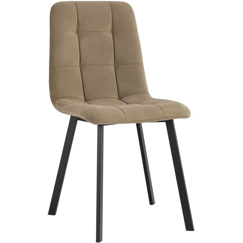 Стул NANCY S Chair Коричневый Велюр Коричневый Черный Стул NANCY S Chair Коричневый Велюр Коричневый Черный в Челябинске | Loft Concept