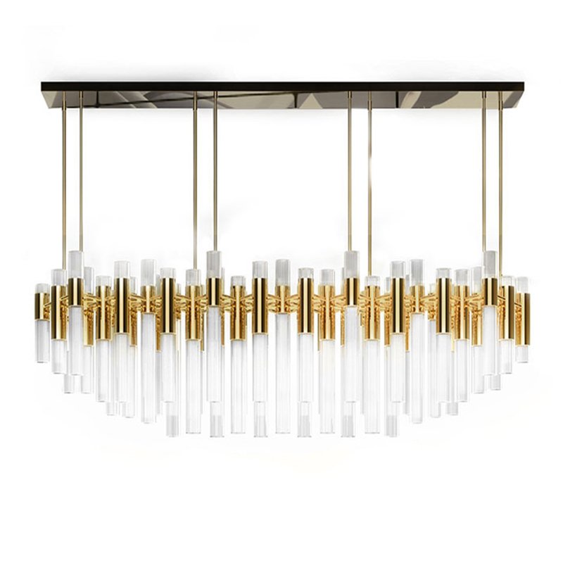 Люстра Luxxu Waterfall Rectangular suspension Глянцевое золото Прозрачное Стекло Люстра Luxxu Waterfall Rectangular suspension Глянцевое золото Прозрачное Стекло в Челябинске | Loft Concept