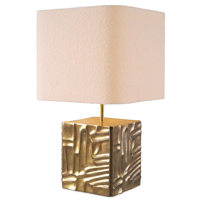 Настольная лампа Eichholtz Table Lamp Oregon Bouclé Латунь Белый Настольная лампа Eichholtz Table Lamp Oregon Bouclé Латунь Белый в Челябинске | Loft Concept