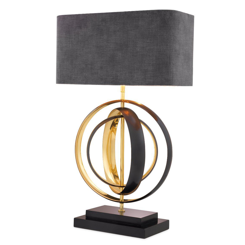 Настольная лампа Eichholtz Table Lamp Riley Серый Черный Латунь Настольная лампа Eichholtz Table Lamp Riley Серый Черный Латунь в Челябинске | Loft Concept