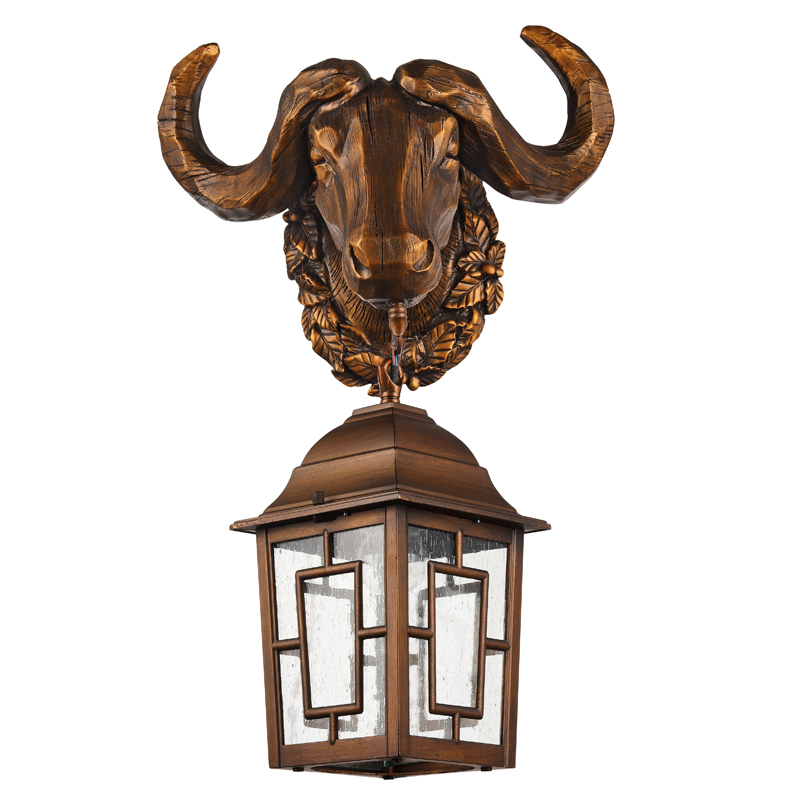 Уличный светильник Bull Lantern Коричневый винтаж Прозрачное Стекло в Челябинске | Loft Concept 