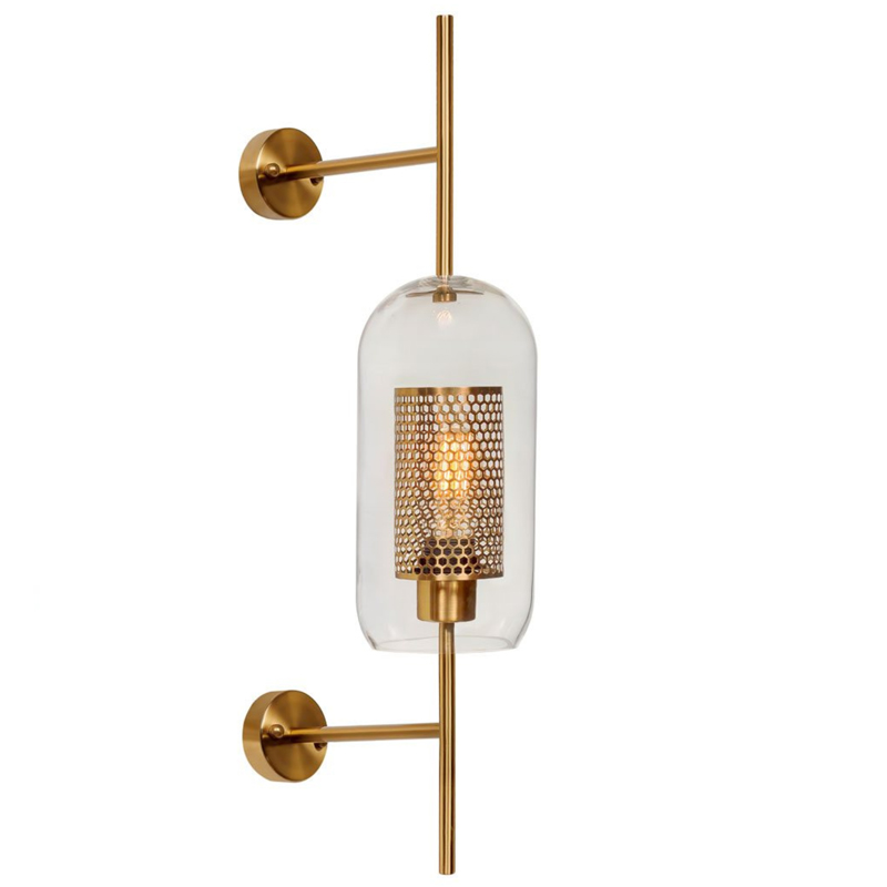 Бра Perforation Wall Lamp Gold 67 Золотой Прозрачное Стекло Бра Perforation Wall Lamp Gold 67 Золотой Прозрачное Стекло в Челябинске | Loft Concept