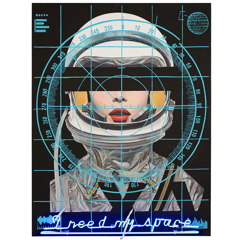 Картина Cosmo Girl с декоративной подсветкой Мульти Картина Cosmo Girl с декоративной подсветкой Мульти в Челябинске | Loft Concept
