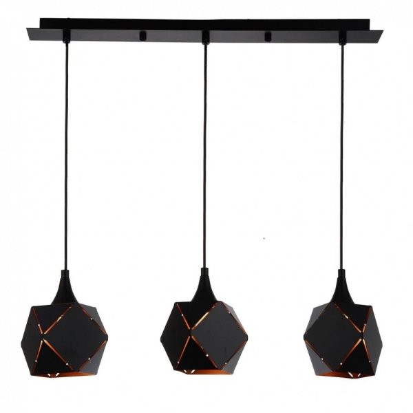 Подвесной светильник Volume Square Pendant 3 Черный в Челябинске | Loft Concept 
