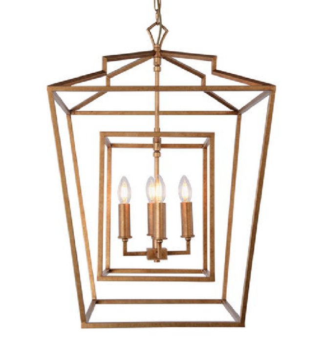 Подвесные светильники Darlana Lantern Chandelier Золотой в Челябинске | Loft Concept 