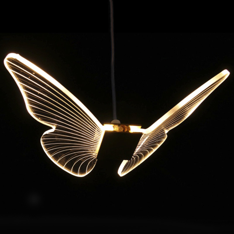 Butterfly Pendant Lamp D Глянцевое золото Прозрачный Butterfly Pendant Lamp D Глянцевое золото Прозрачный в Челябинске | Loft Concept