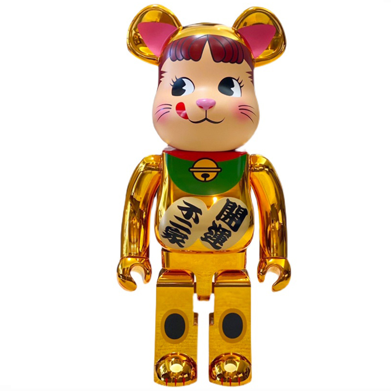 Статуэтка Bearbrick Maneki Neko Gold Золотой Мульти Статуэтка Bearbrick Maneki Neko Gold Золотой Мульти в Челябинске | Loft Concept
