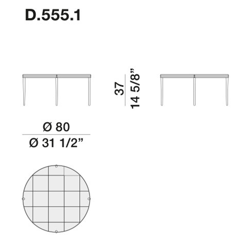 Дизайнерский круглый кофейный стол со стеклянной столешницей Gio Ponti D.555.1 Coffee Table Дизайнерский круглый кофейный стол со стеклянной столешницей Gio Ponti D.555.1 Coffee Table в Челябинске