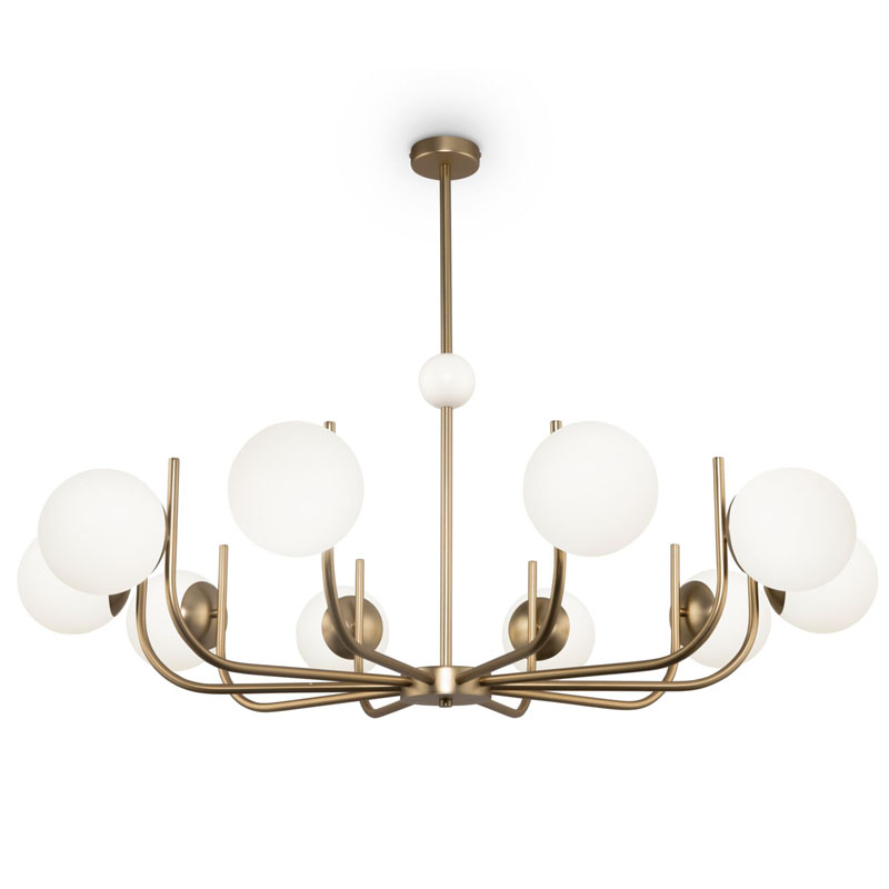 Люстра Felicitat Chandelier 116 Латунь Белый Люстра Felicitat Chandelier 116 Латунь Белый в Челябинске | Loft Concept
