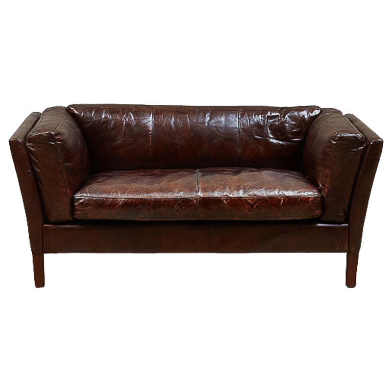 Диван RH SORENSEN Sofa Brown leather double Коричневый Диван RH SORENSEN Sofa Brown leather double Коричневый в Челябинске | Loft Concept